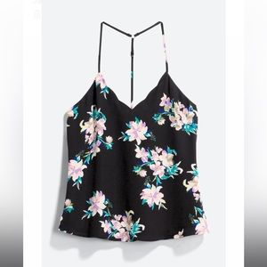 Black Floral women’s tank
